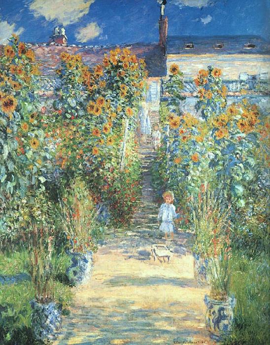 Claude Monet Artist s Garden at Vetheuil China oil painting art